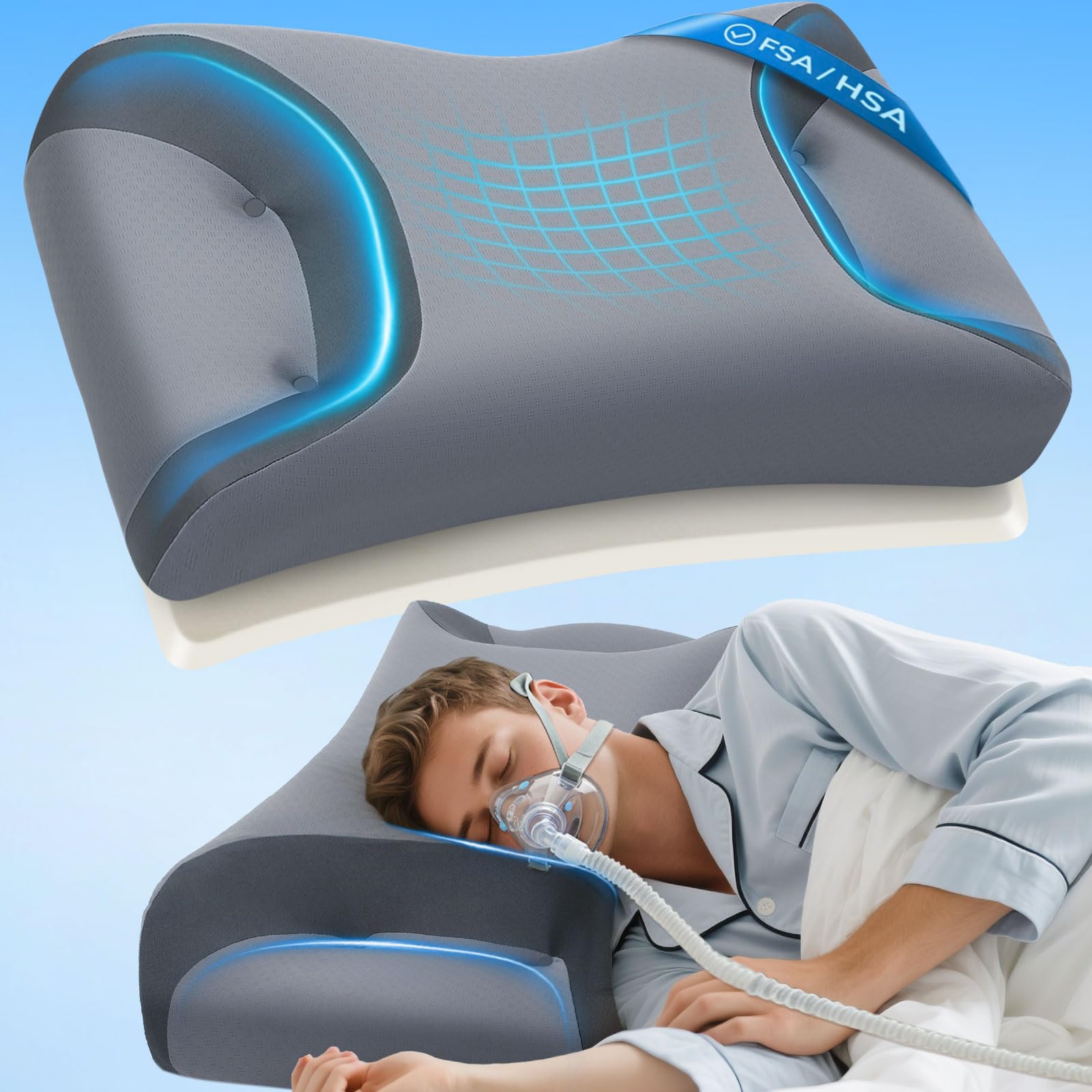 IKSTAR CPAP Pillow with Larger Cutouts