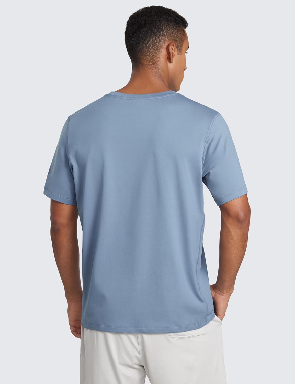CRZ YOGA Cloud Jersey Midweight Shirts for Men - Short Sleeve Soft Breathable Lounge Casual Athletic Basic T-Shirts Tops