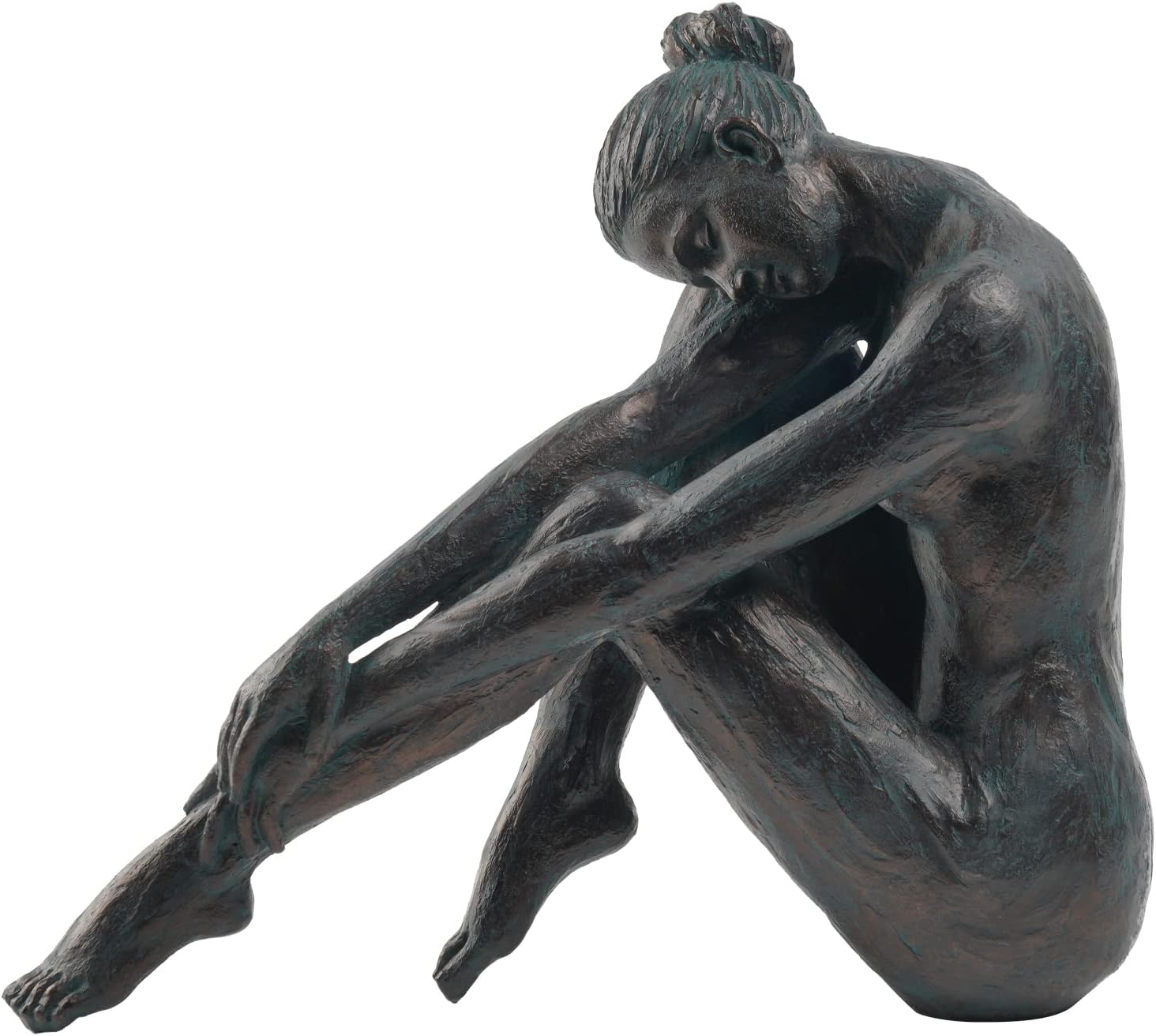 Guichifun Yoga Dancer Statue Home Decoration – Resin Bronze Sculpture Modern Creative Home Garden Statue Handicrafts Art Ware Home Décor Office Room or Outdoor Garden Gifts 16.3 x 7.15 x 13.9 Inch