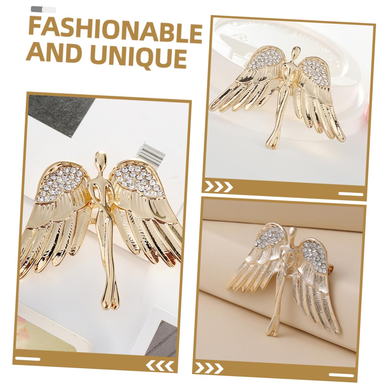 Broche, Insignia, Solapa para Ropa de Mujer, estética, Sombrero, Chal, aleación de Zinc Dorado