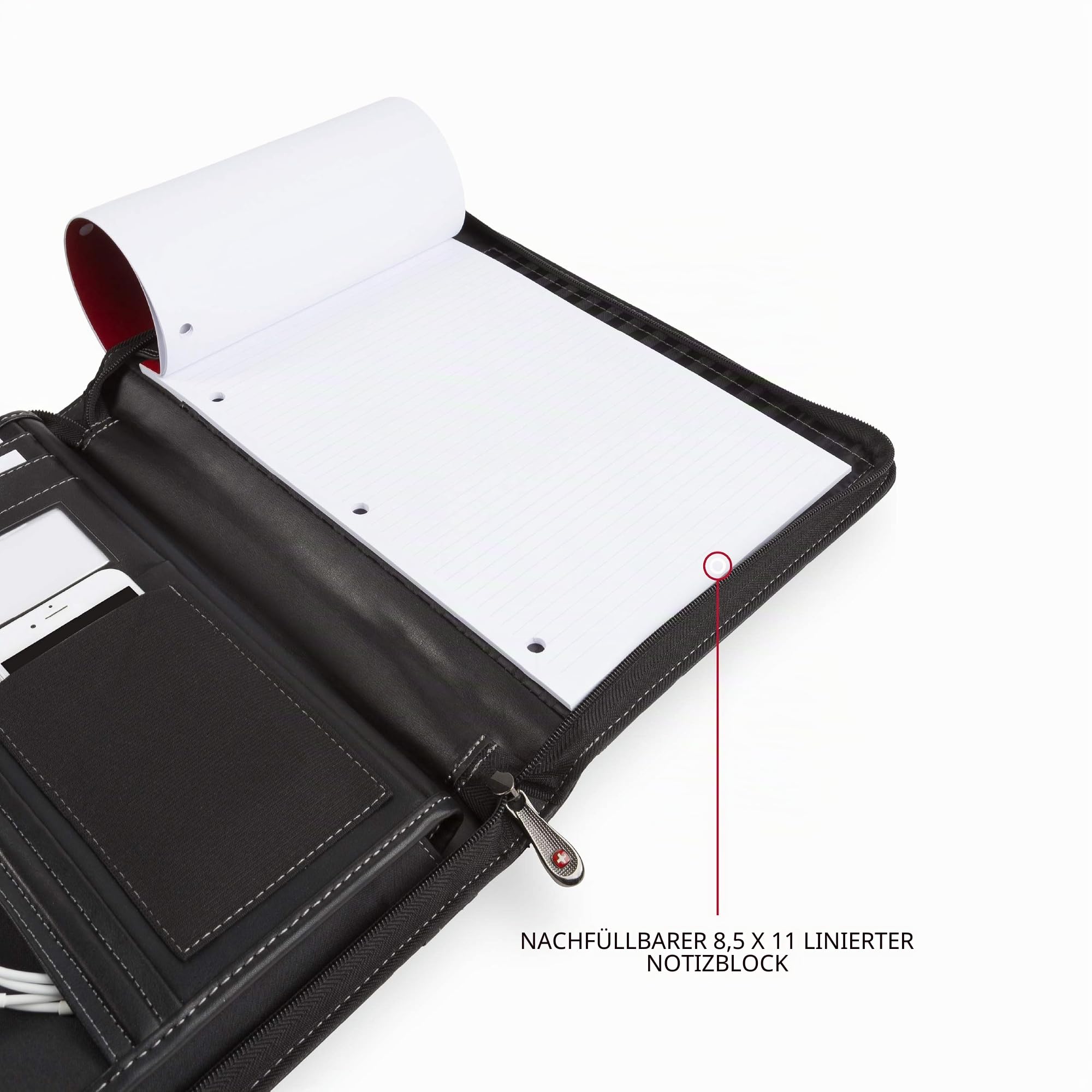 WENGER Luggage Concept Padfolio, mit Reißverschluss, Schwarz, Einheitsgröße