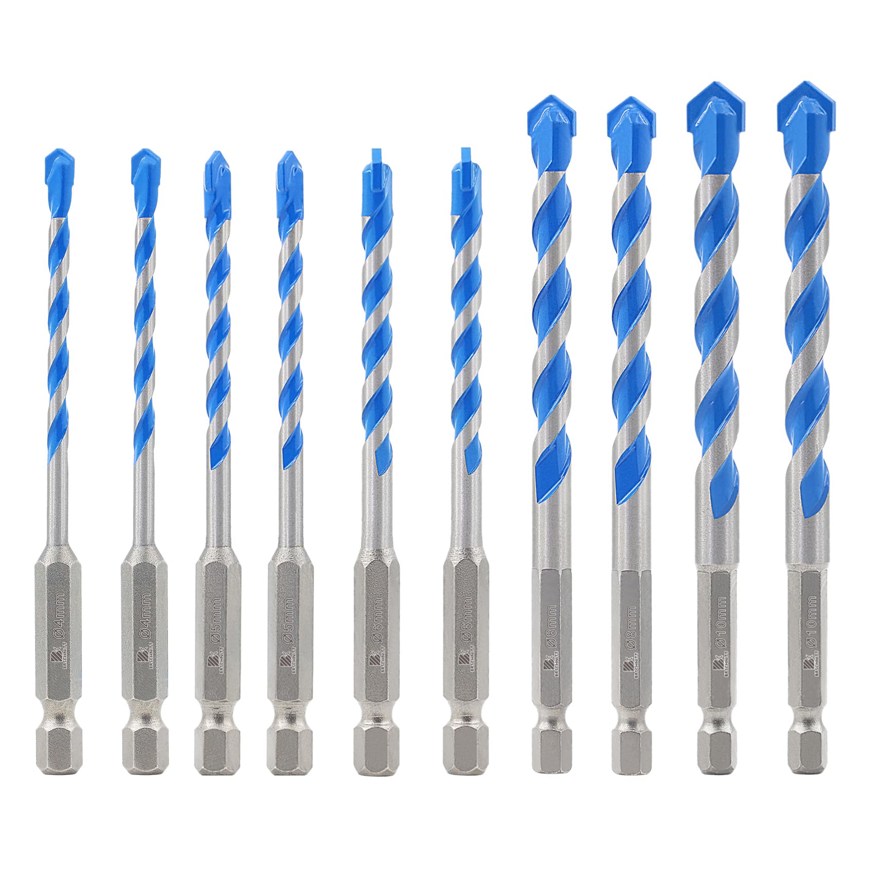 Masonry Drill Bit Set - 10 Sizes for Concrete & More -15 Masonry Drill Bit Set - 10 Sizes for Concrete & More -15
