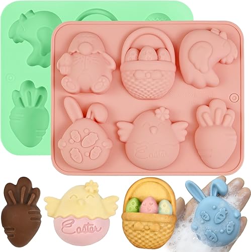 Vista 17 de Moldes de flores de silicona, 2 piezas de moldes de silicona para chocolate con 36 cavidades para chocolate, gomitas, cubitos de hielo, decoraciones