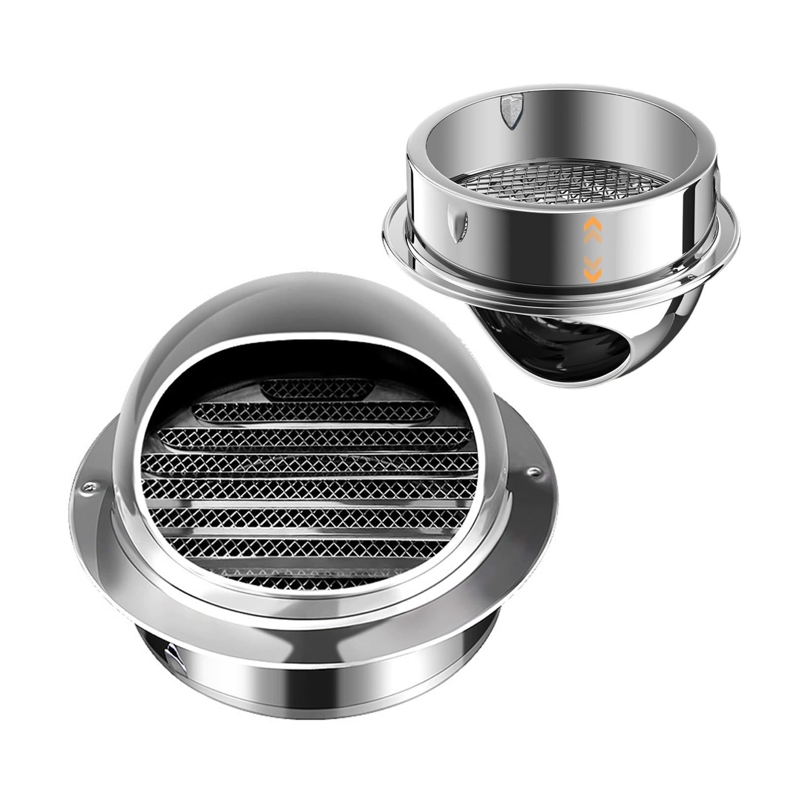 Grille de ventilation ronde anti-corrosion en acier inoxydable 304 pour hotte