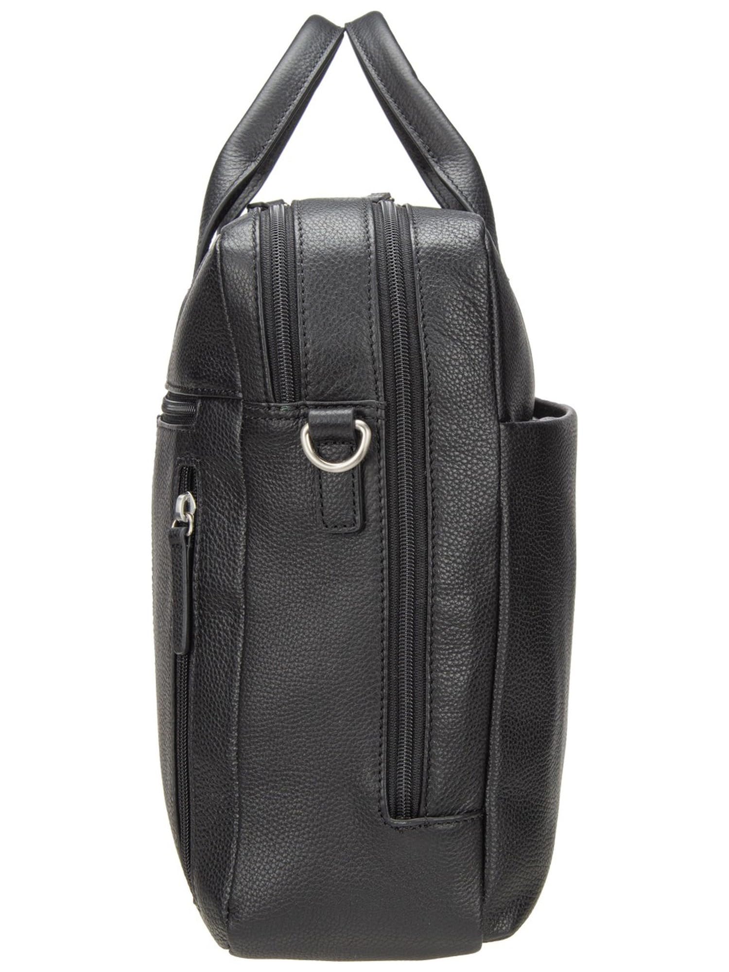 Jost bolsa de ordenador portátil maletín con compartimento para portátil Frankfurt Business Bag 2C Black