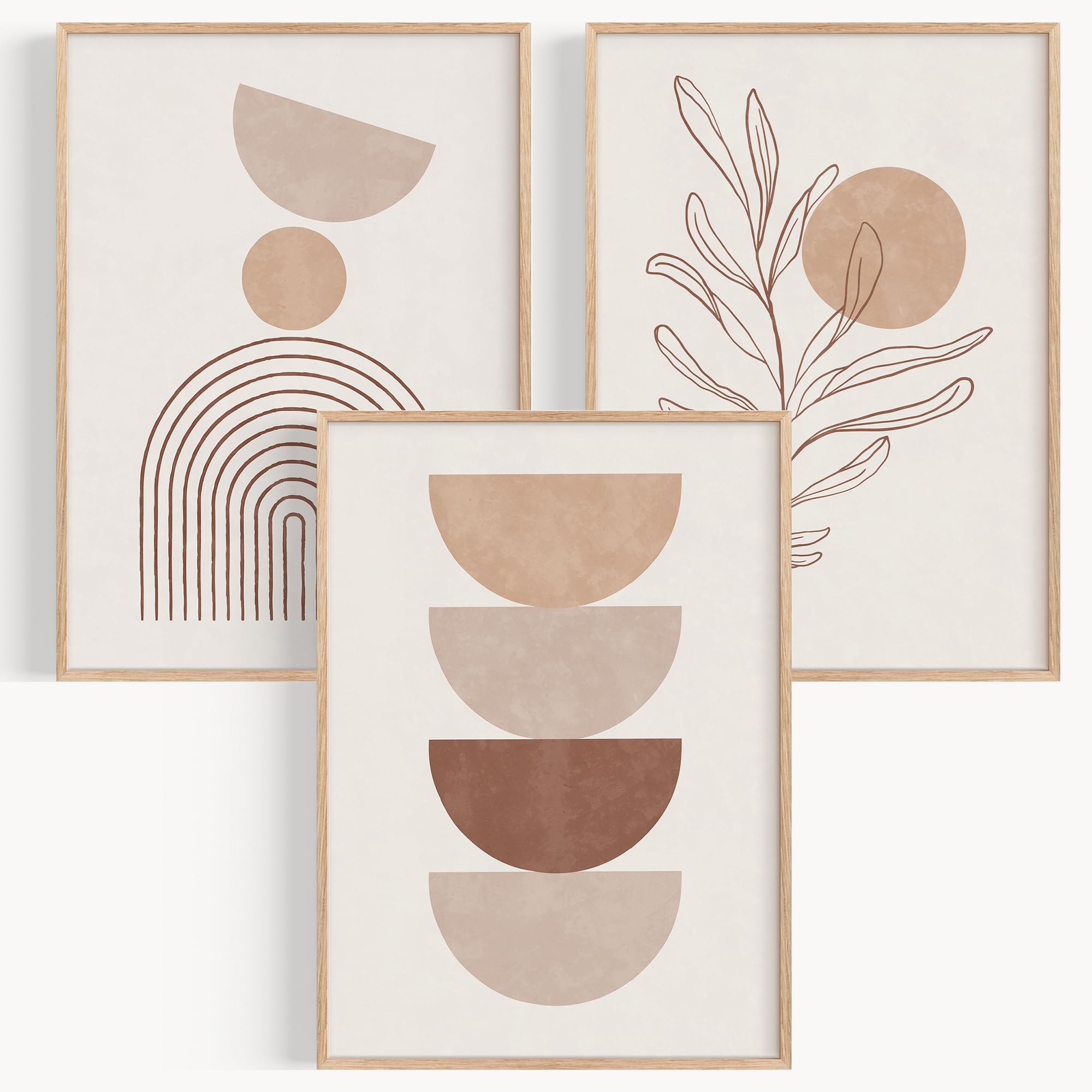 OHBIMBA® Set De 3 Laminas Decorativas Pared Abstractas Para Cuadros Decoracion Salon Modernos - Posters Para Pared Cuadros Decorativos Decoracion Pared - Lienzos Decorativos Tamaño 30X40cm - S3026