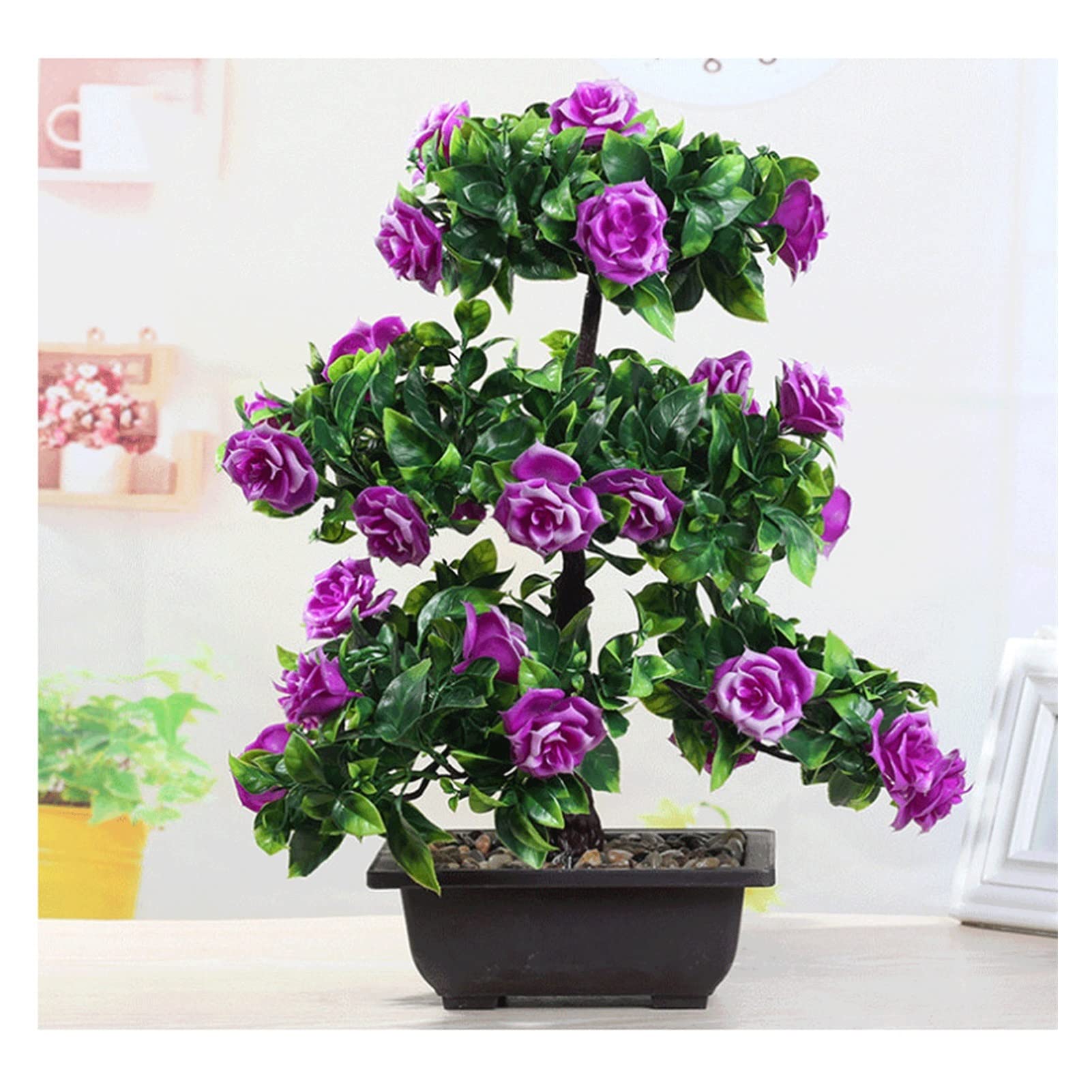 Plantes Artificielles Fausse plante verte bonsaï artificielle végétale plante plante artificielle artificielle artificielle maison bureau décoration hauteur de 17,7 pouces Plante Artificielle en Pot
