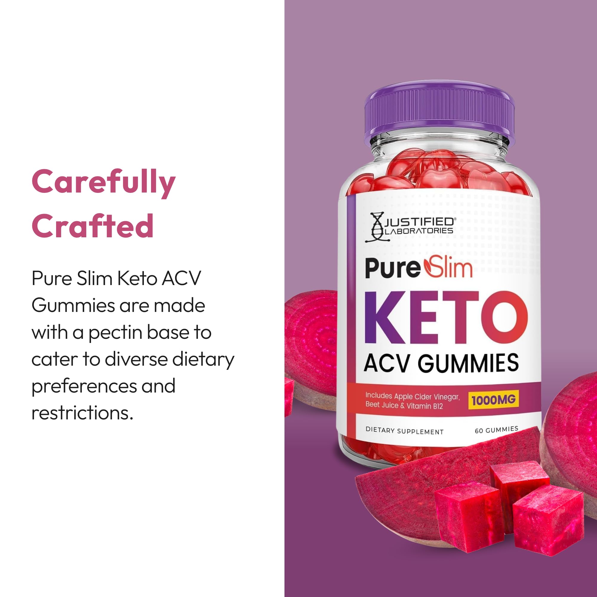 Amazon.com: Justified Laboratories Pure Slim Keto ACV Gummies