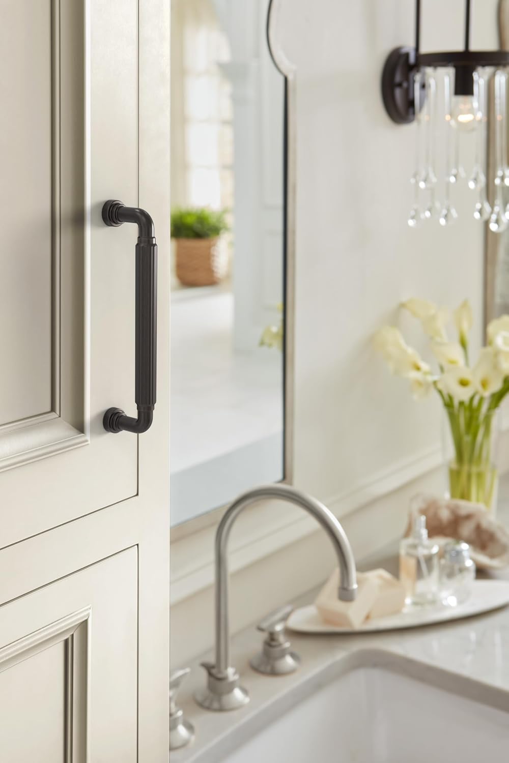 Amerock Cowrie 5-1/16 inch (128mm) Center-to-Center Oil-Rubbed Bronze Cabinet Pull, BP37703ORB
