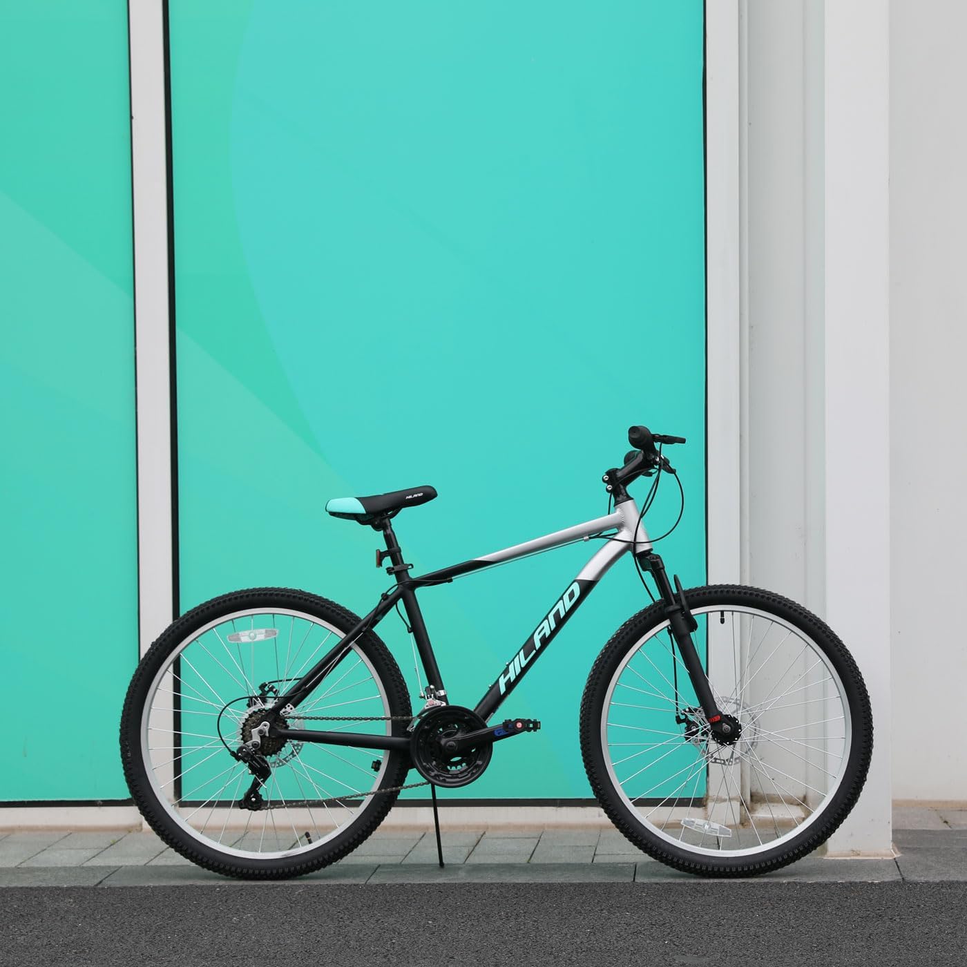 HILAND 26 27.5 inch Mountain Bike 18 Speeds, Suspension Fork, Aluminum Frame Disc-Brake for Men Women Mens MTB Bicycle Adlut Bike