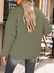 Dokotoo Vestes à manches longues à manches courtes pour femmes Hiver Casual matelassée Veste matelassée Vêtements de dessus