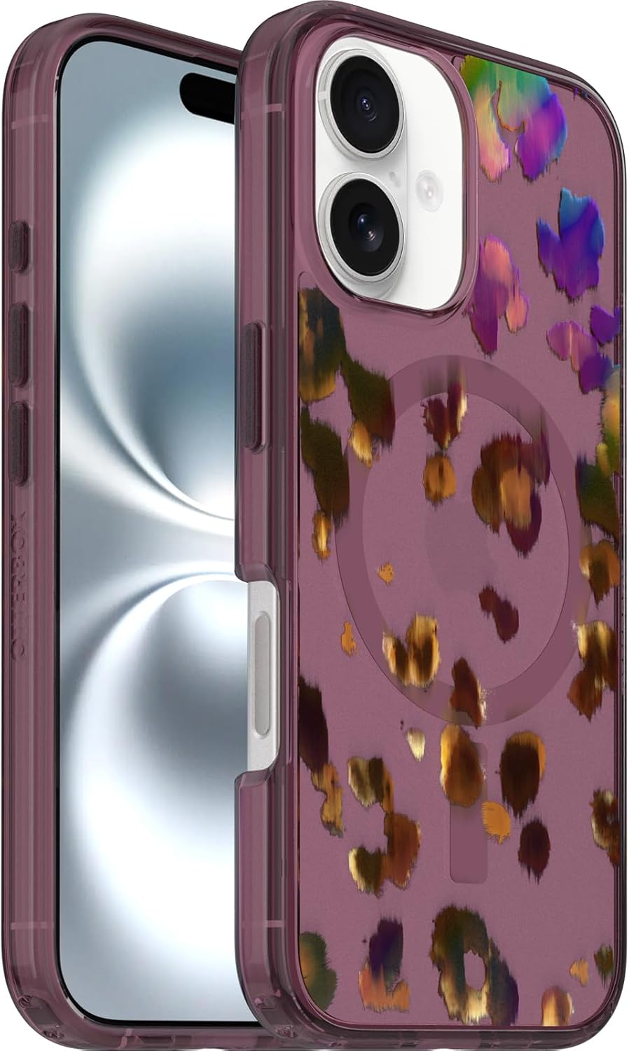 OtterBox iPhone 16 Symmetry Series Clear Case - Leopard Shift Pink - Image 3
