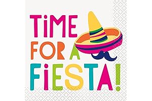 Vibrant & Fun "Time For A Fiesta!" Taco Napkins