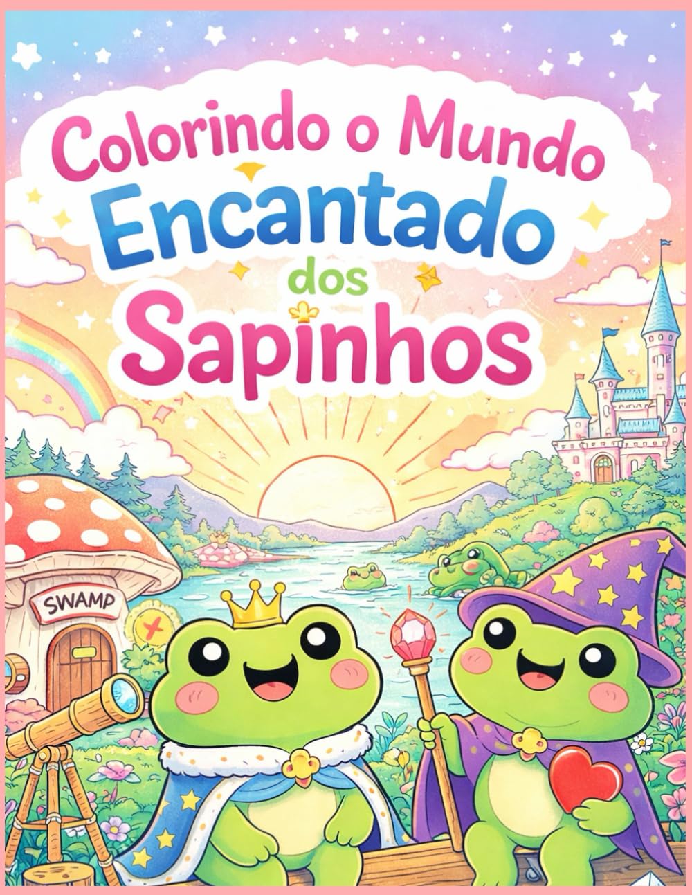 Colorindo o mundo encantado dos sapinhos