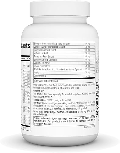 Miniatura 3 de Source Naturals - Silimarina, CoQ10, N-acetil cisteína Complejo 60 Tabletas