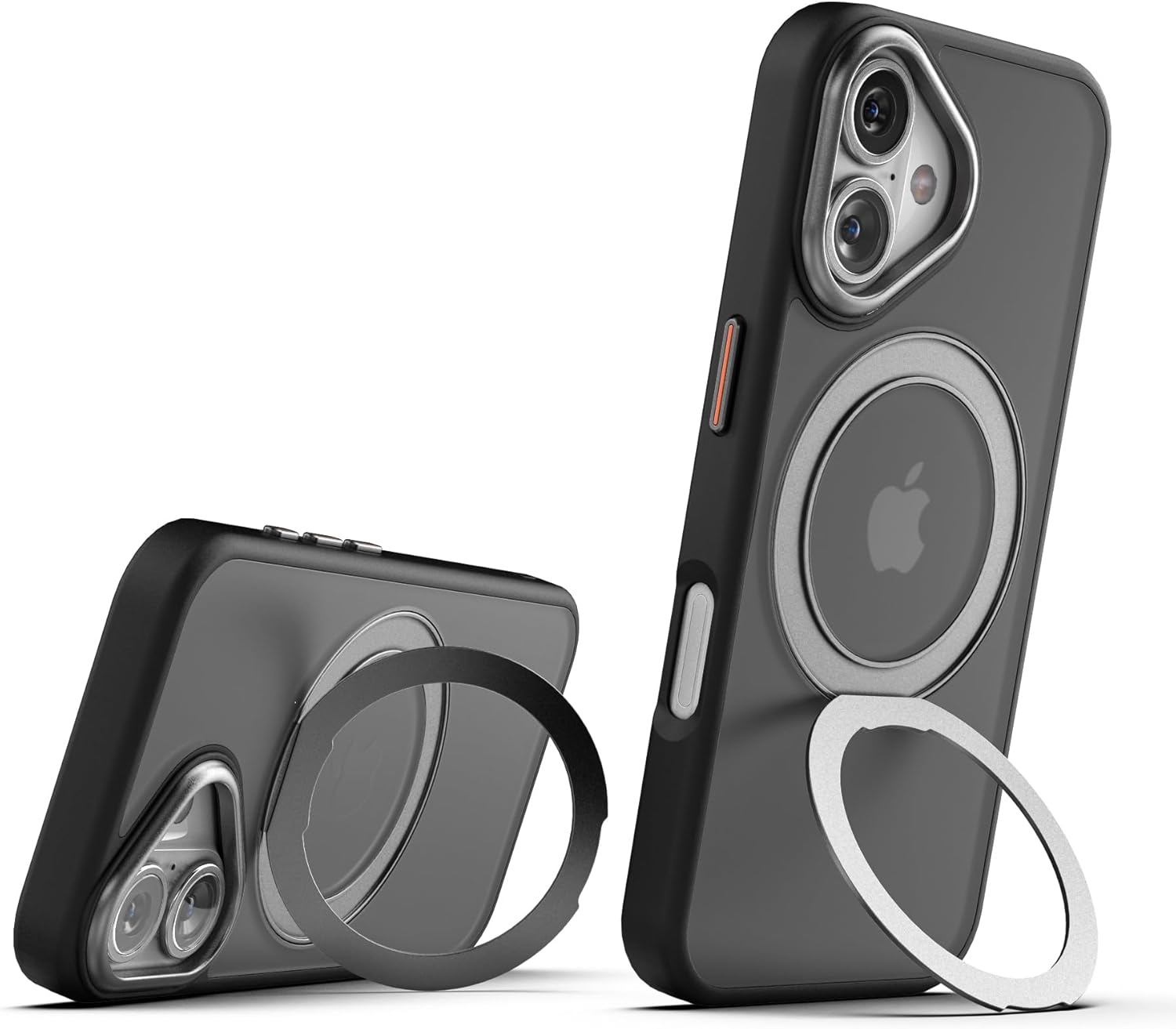 Encased Kickstand Belt Case Compatible with iPhone 16 with Holster Clip (Compatible with MagSafe) Built-in Magnetic Stand (Black)