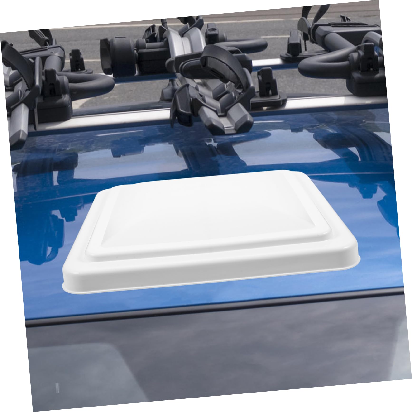 Cabilock Copertura Ventilazione Efficiente per Finestra Camper 14x14 Pollici e Plastica Bianca Installazione Semplice Tetto Veicoli Ricreazionali