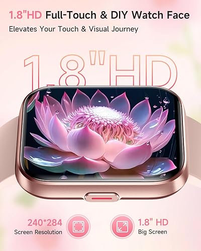 Miniatura 2 de Reloj inteligente para hombres y mujeres (recepción de llamadasmarcación), Alexa integrado, pantalla táctil de 1.8 pulgadas, rastreador de actividad