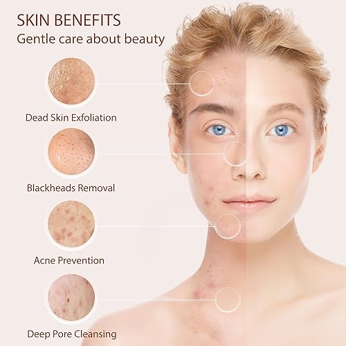 Miniatura 9 de Cepillo de limpieza facial  Exfoliante facial, limpiador exfoliante de lavado, con cepillo eléctrico giratorio limpiador para piel grasa, mixta,