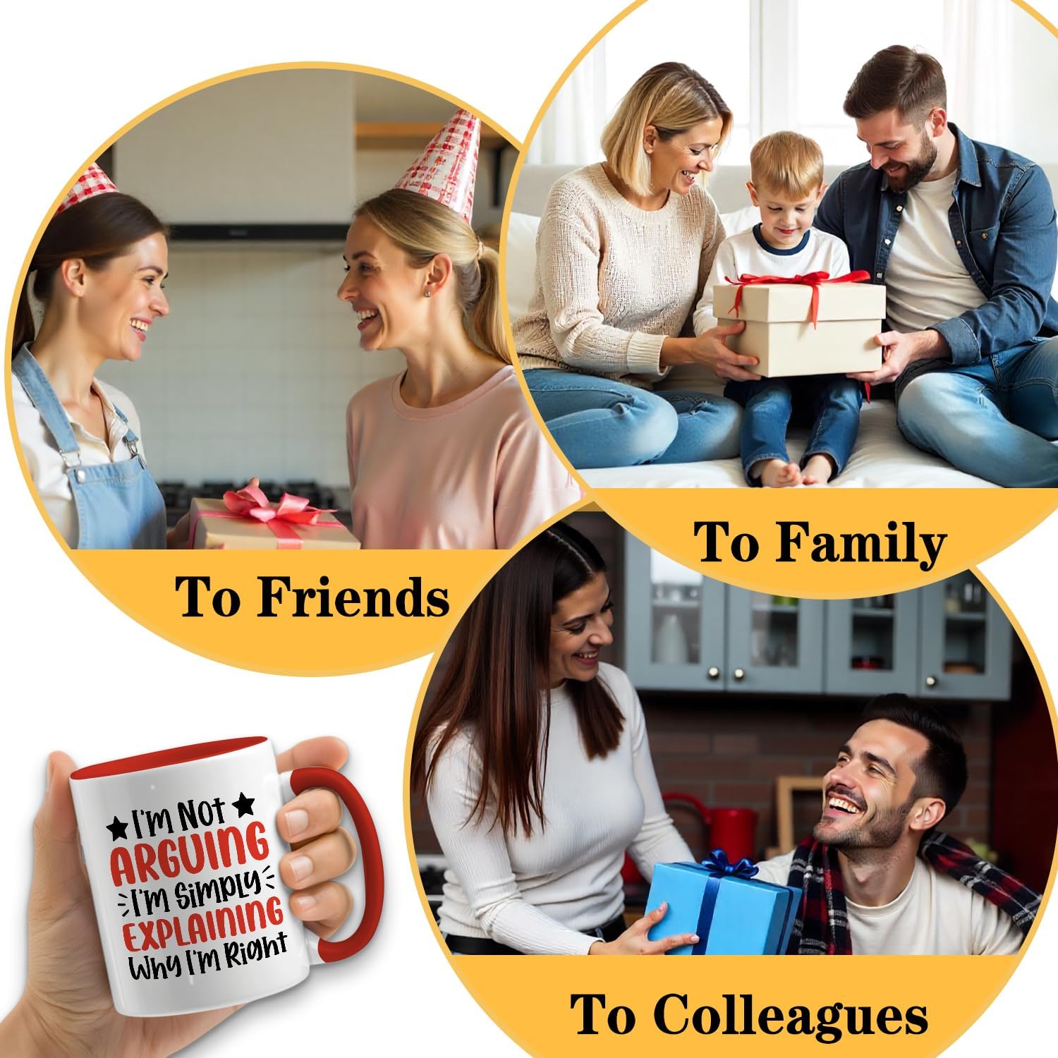 Funny Sarcastic Coffee Mug, I'm Not Arguing I'm Just Explaining Why I'm Right, 11oz Ceramic Coffee Tea Cup, Office Gag Gifts for Women Men Coworker, Birthday Gifts for Employee Boss Friend - Image 4