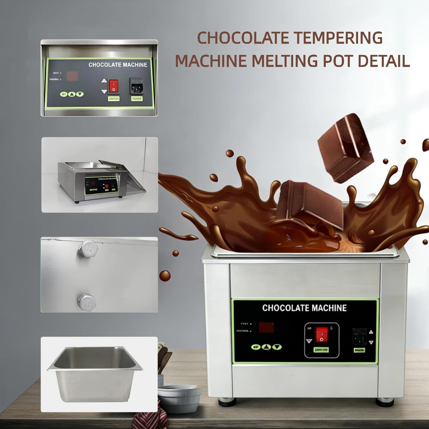 Scioglitore di cioccolato con dosatore Temperatrice per cioccolato 0-95°C