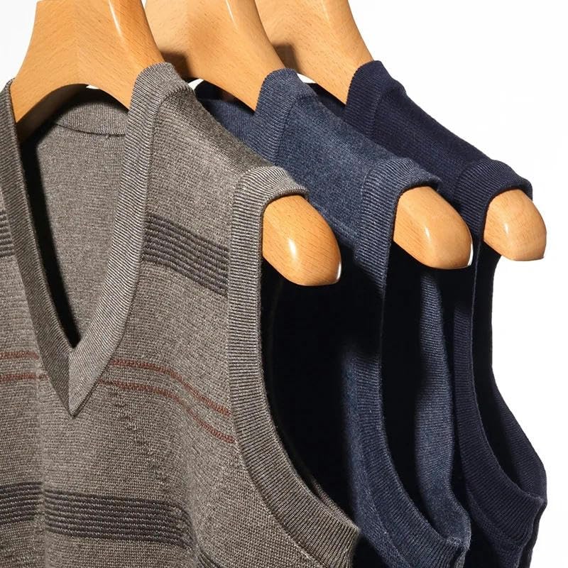 Autumn and Winter Men's V-neck Pullover knitted vest Man Wool Sweater Vest2