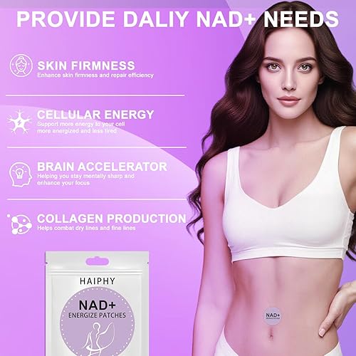 Miniatura 2 de Parches NAD+ NMNH, resveratrol  Antienvejecimiento y metabolismo  Absorción mejorada y apoyo a la salud  Parches NAD + para mujeres y hombres