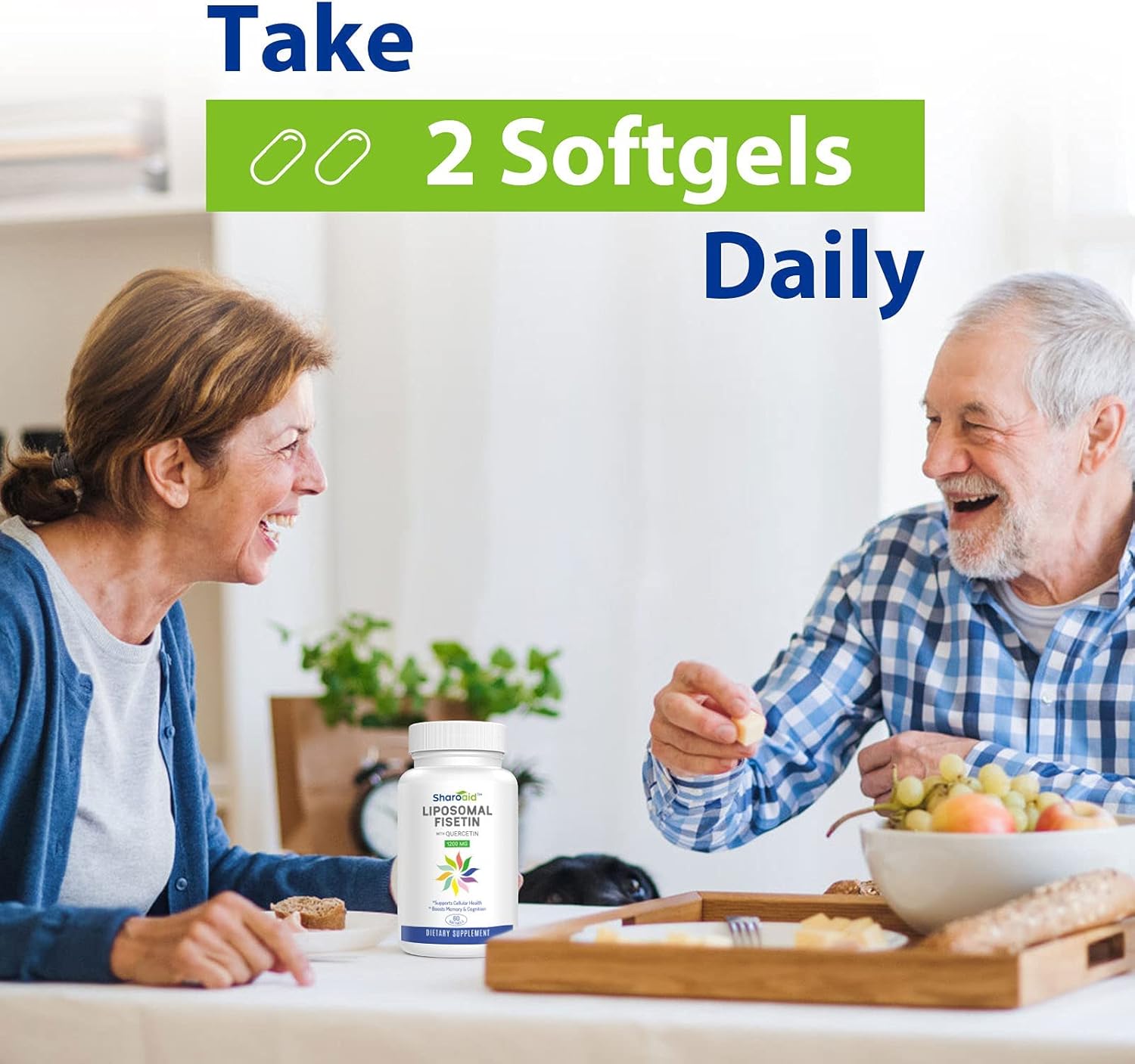 Liposomal Fisetin with Quercetin Supplements 1200 mg per Serving,High Absorption Polyphenols Antioxidants for Women,Men,Non-GMO,Gluten-Free,2 Bottle-120 Softgels - Image 7