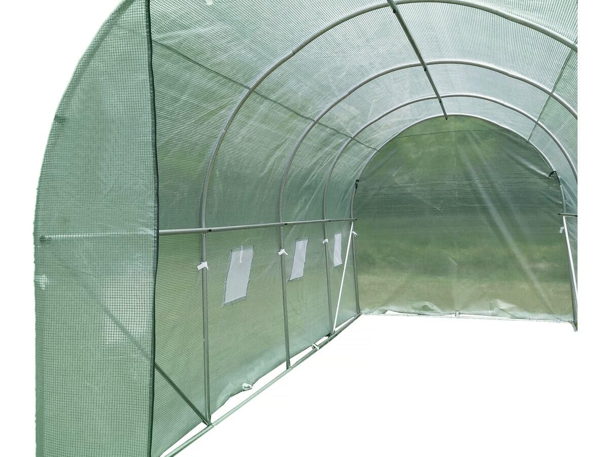 Serre tunelle de Jardin 4,5 x 2 m Lys 9 m² 130g Vert