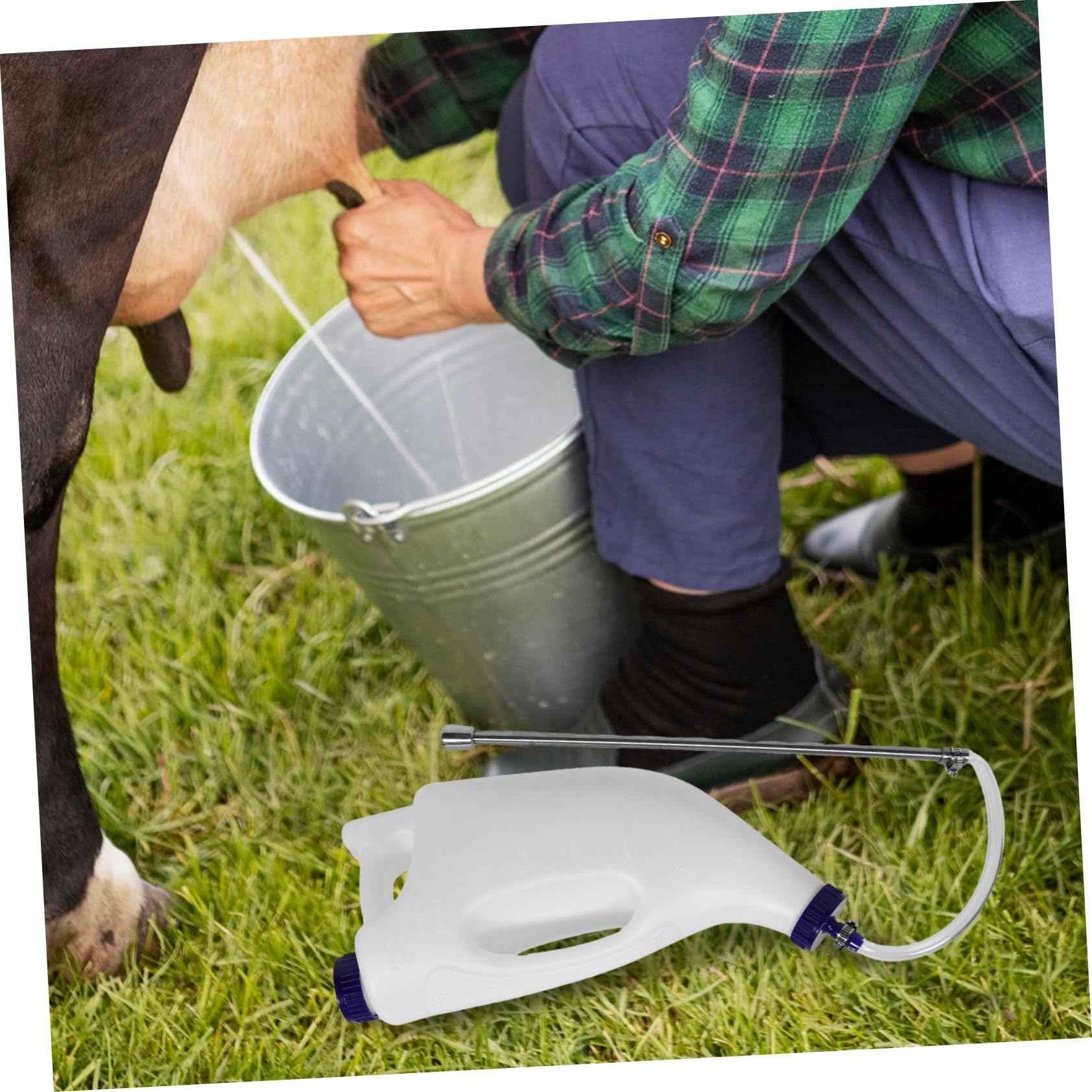 Hemobllo Biberon Per Vitelli Portatile Dispositivo Per Allattamento Dei Vitelli Alimentatore Per Tubi Attrezzatura Per Alimentazione Di Piccoli Animali Agnelli Capre