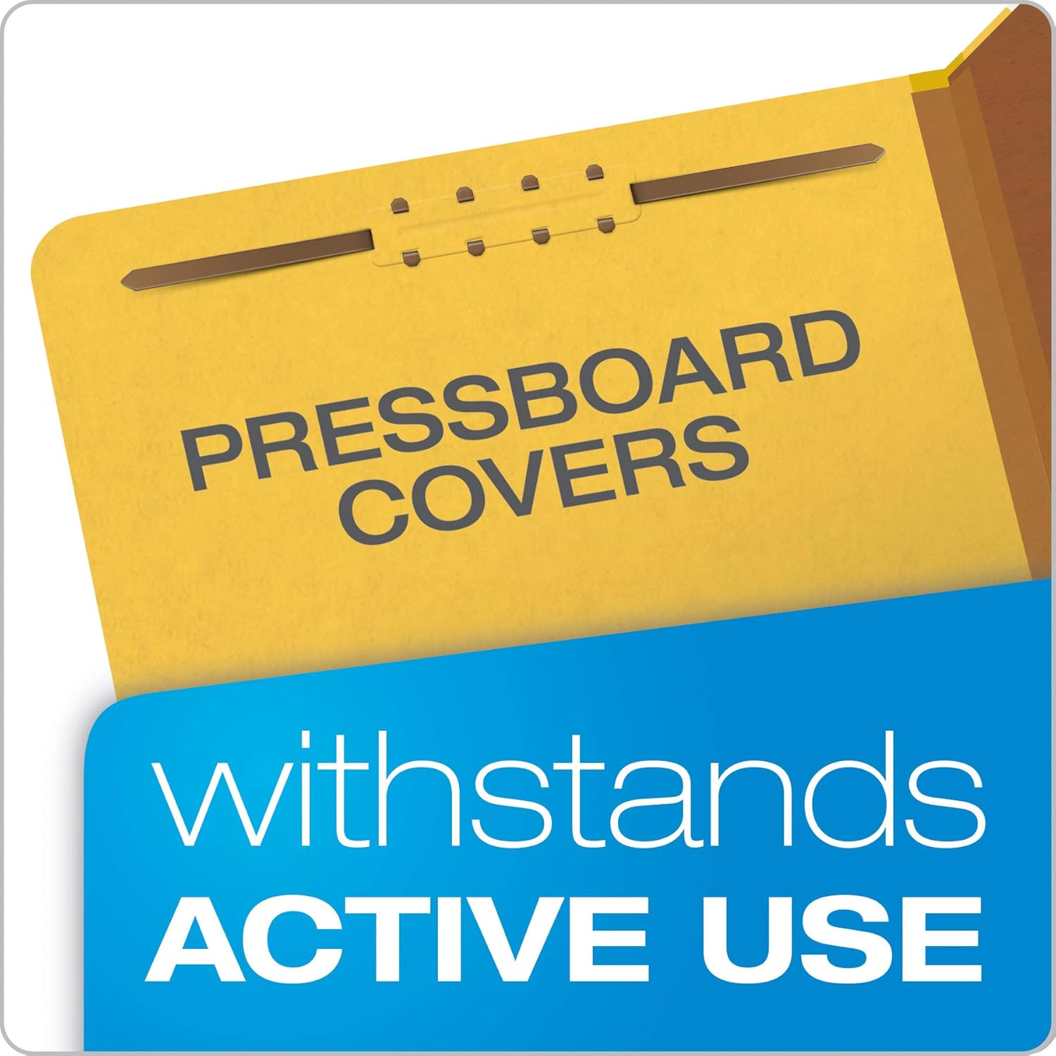 Pendaflex Classification Folders, 2 Dividers, 2" Fasteners, Letter Size, Yellow, 10/Box (24134P)