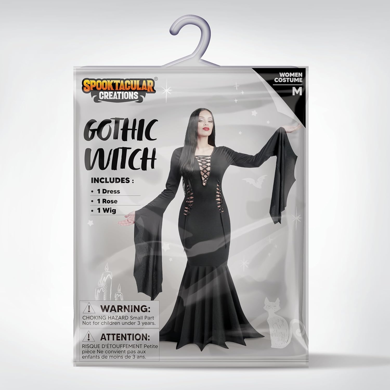 Spooktacular Creations Black Witch Dress for Women for Halloween Costume Adult,Black Family Costumes - Image 6