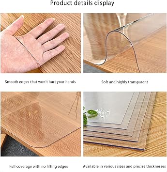 Tablecloth 71 x 160 cm Rectangular, Odorless, Stain Resistant, Waterproof Durable Dustproof Heat Resistant Rectangle Desk Mat Nordic Adjustable Multipurpose Kitchen and Outdoor Use, Right Angle