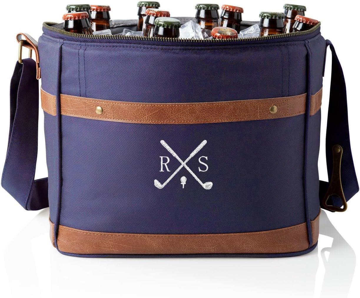 Personalized Golf Cooler, Insulated Soft-Sided Beverage Cooler for Golf Cart, Custom Golf Gifts, Embroidered Golf Design Cooler Bag, Tailgate Drink Tote, Golf Groomsmen Gifts