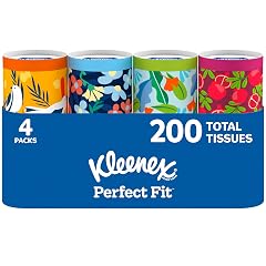Kleenex Perfect Fit Facial Tissues 4 Cannisters 50 Tissues per Can 2-Ply 200 Total Packaging May Vary
