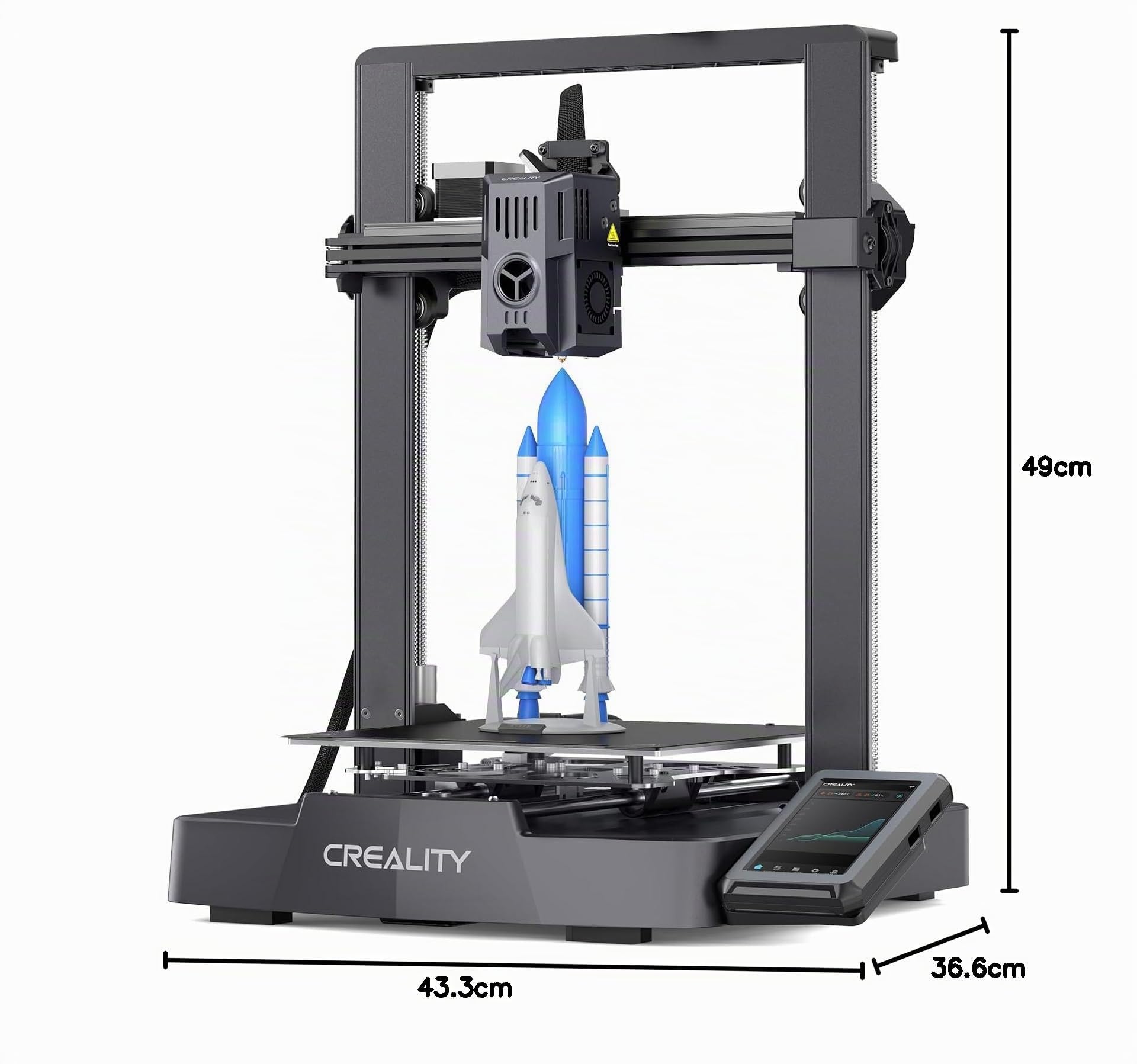 Creality Stampante 3D Ender 3 V3 KE, 500 mm/s di Stampa ad Alta Velocità con Livellamento Automatico, Printer 3D L'estrusore Diretto Sprite Supporta la Stampa a 300℃, Volume di Stampa 220×220×250 mm