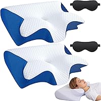 Vista 9 de Restora - Almohada para la apnea del sueño, almohada de tracción cervical Restora, almohada ortopédica de espuma viscoelástica 2 en 1 para aliviar