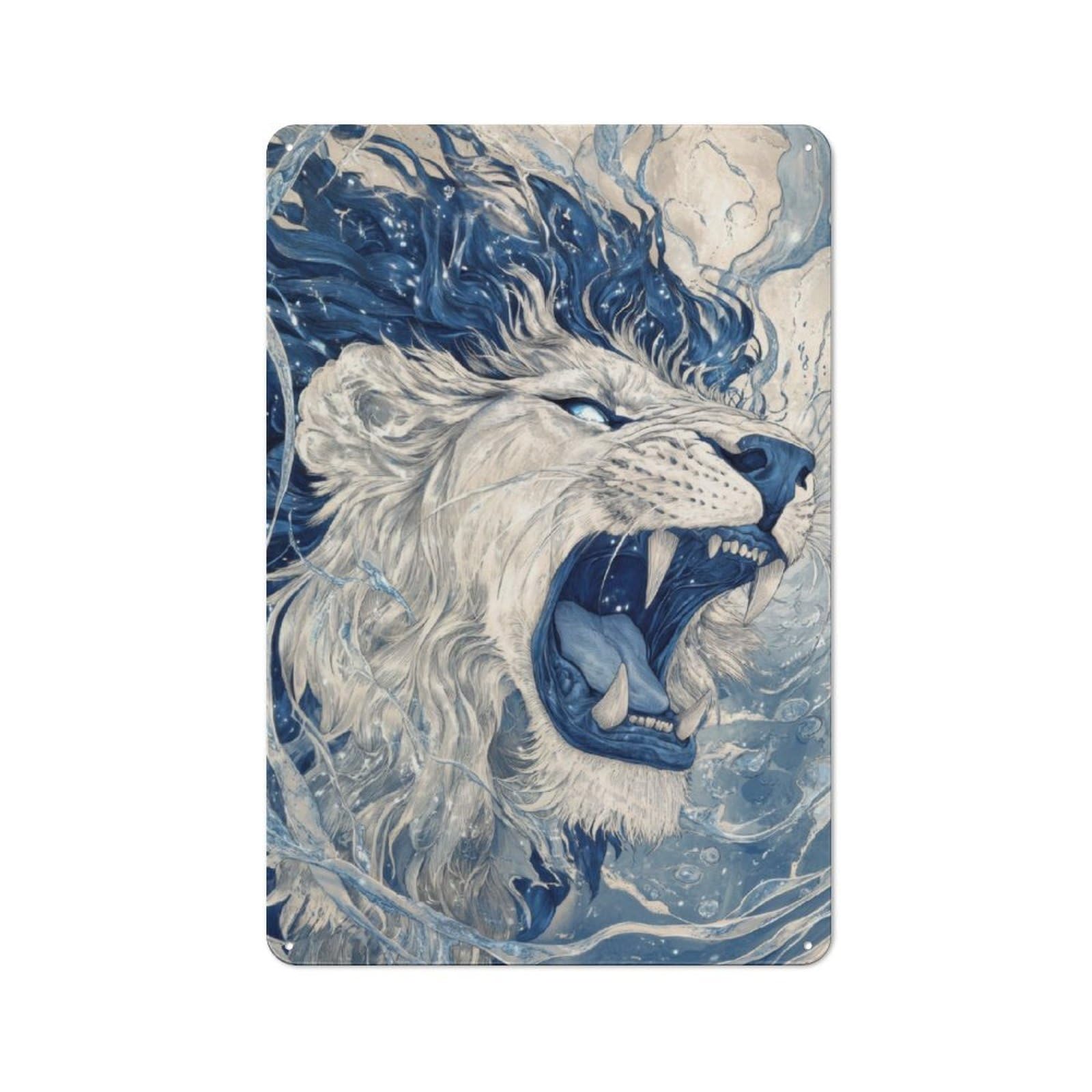 Junmoney Roar Of The Lion For Man Cave Or Games Room, Retro Metal Plaque 30X20cm, For Metal Sign Collectors, For Garage And Workshop Walls