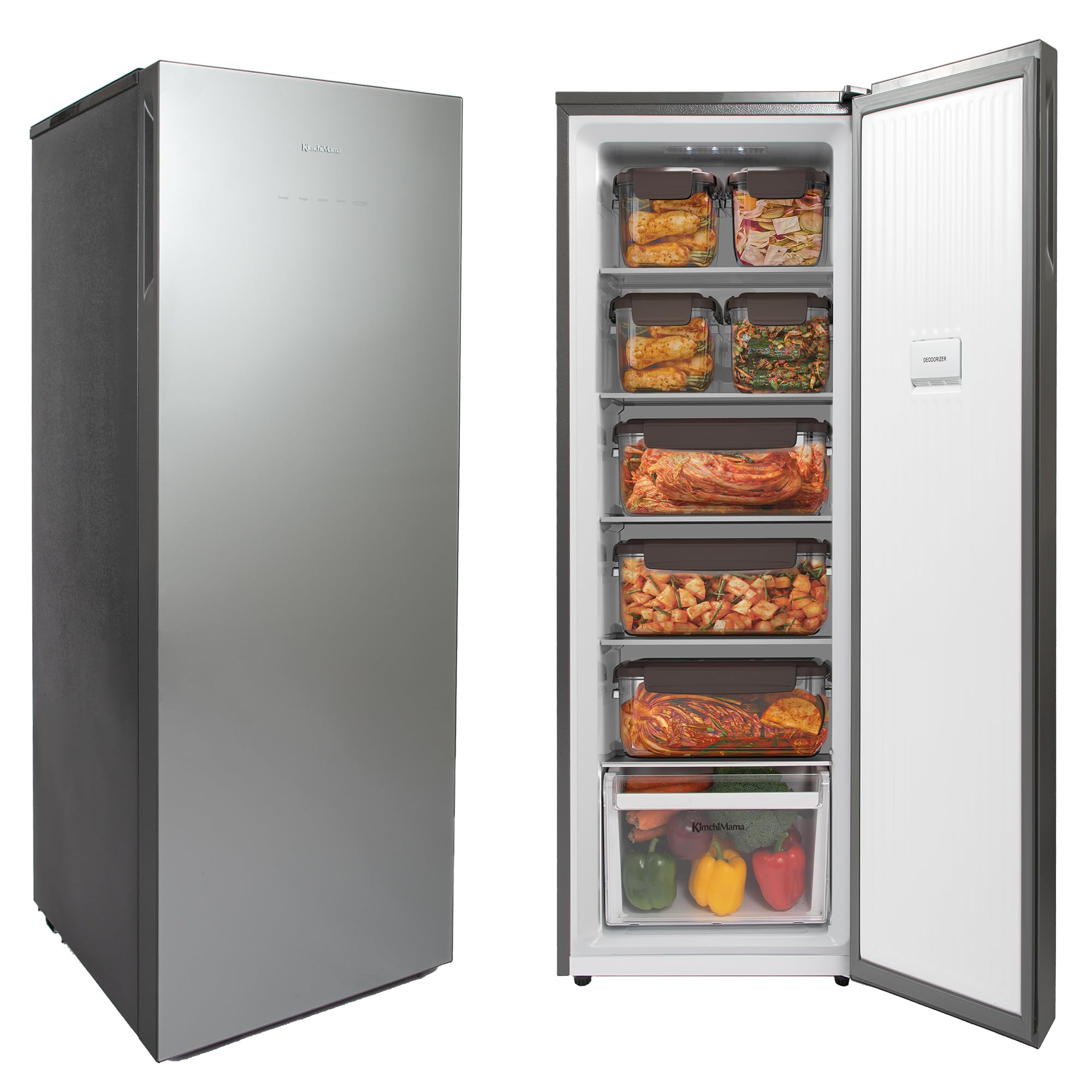 KimchiMama KM25-SLG120-GY 4.3 cu ft Compact Freezer Gray