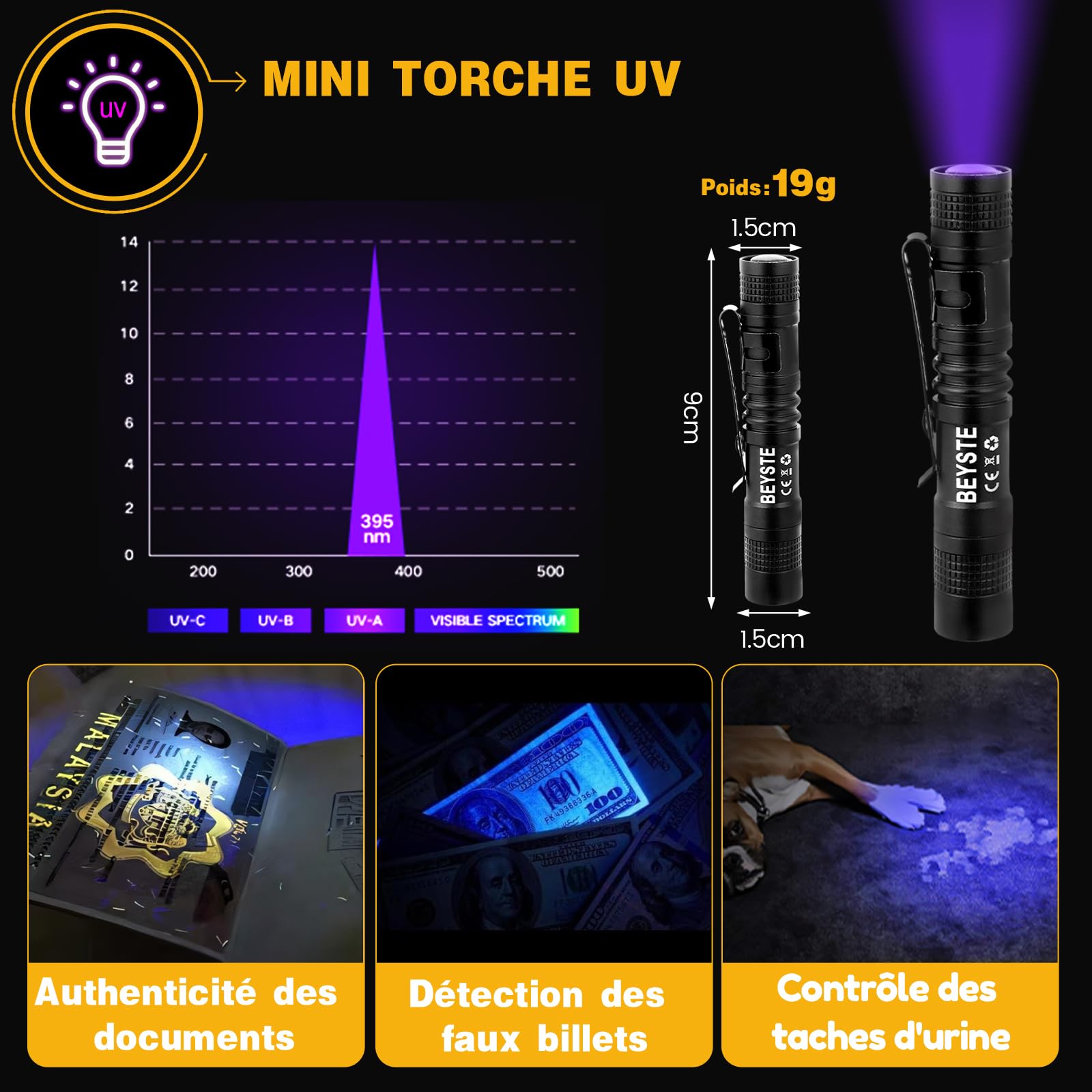 Lampe Torche LED Ultra Puissante, 1000000 Lumens Lampe De Poche, Lampe Torches Rechargeable USB, Lampe De Poche LED Ultra Puissante, Lampe Torche Tactique Longue PortéeIPX6 Étanche Pour Camping
