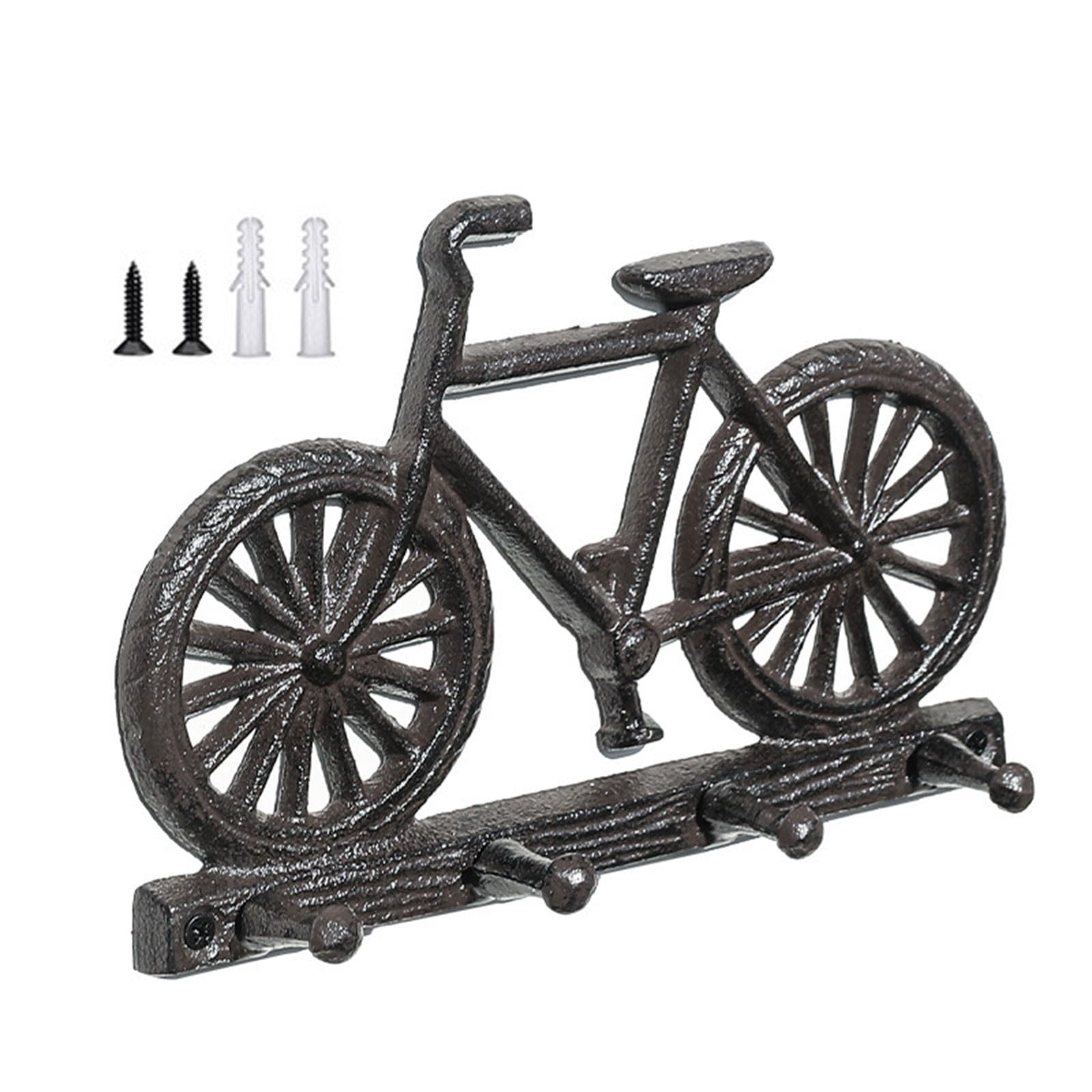 Kalttoy Bike Design Metal Wall Mount Hook Multifunctional Hanging Keys Tools Decor Wall Mount Hook Retro Styles Cast Iron for Hanging Clothes Keys