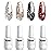 Vishine Glitter Gel Nail Polish Set - 4PCS 8ml Sparkle Red Black Gold Silver Shinning Colors UV LED Soak Off Gel Polish Collection Long-lasting Salon DIY Manicure 8ml C020