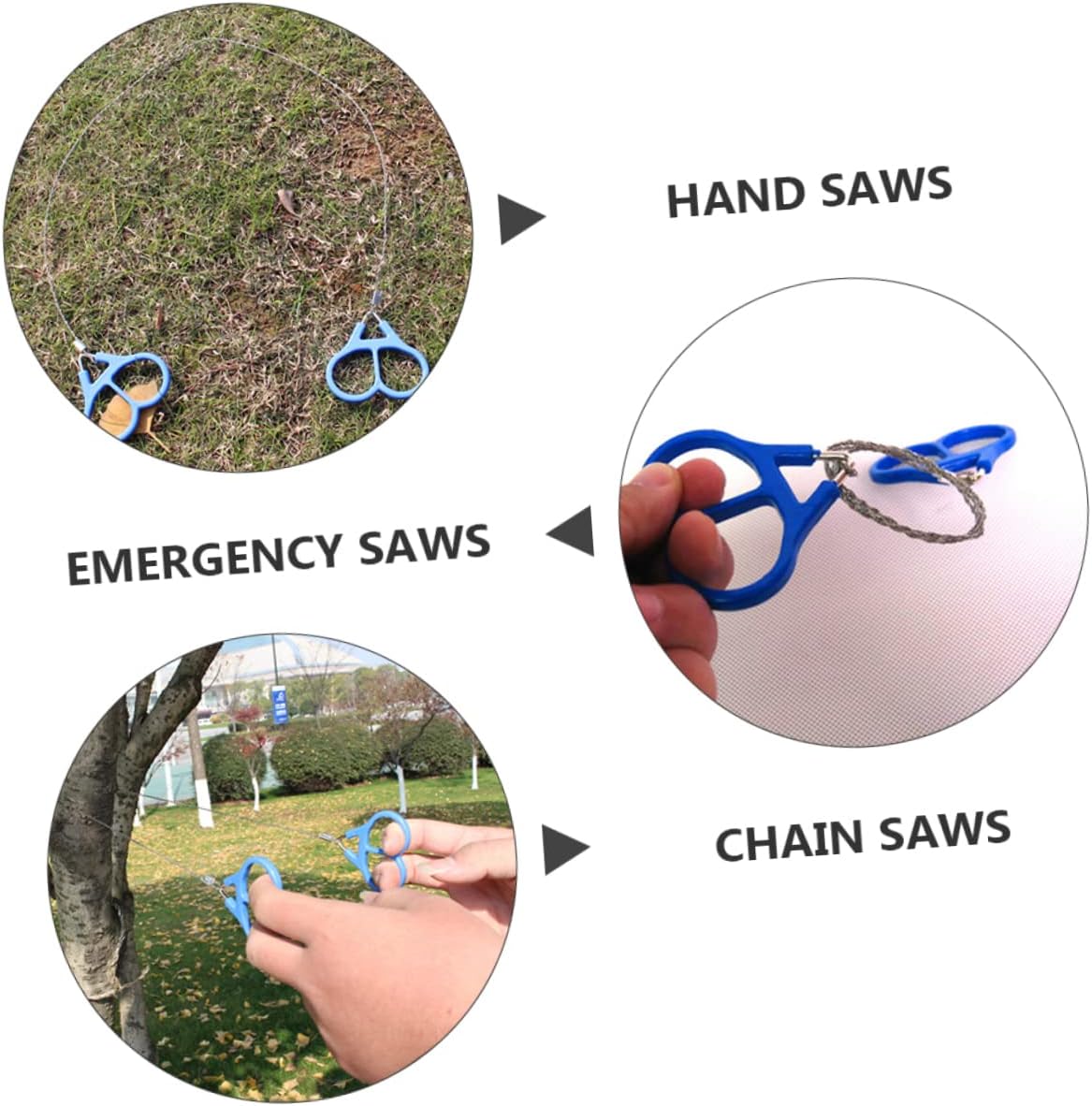 INOOMP 6pcs Emergency Wire Saws Portable Outdoor Manual Rope Cutters for and Gardening Lightweight Stainless Steel Handheld Fretsaw for Easy Cutting of Branches and More