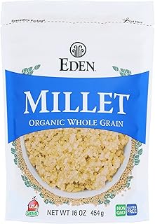 Eden Foods Organic Whole Grain Millet, Gluten Free & Non-GMO, 16 Oz (Pac...
