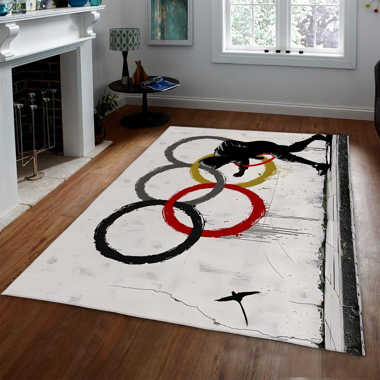 Tapis antidérapant lavable en machine résistant aux taches 60x90cm style urbain