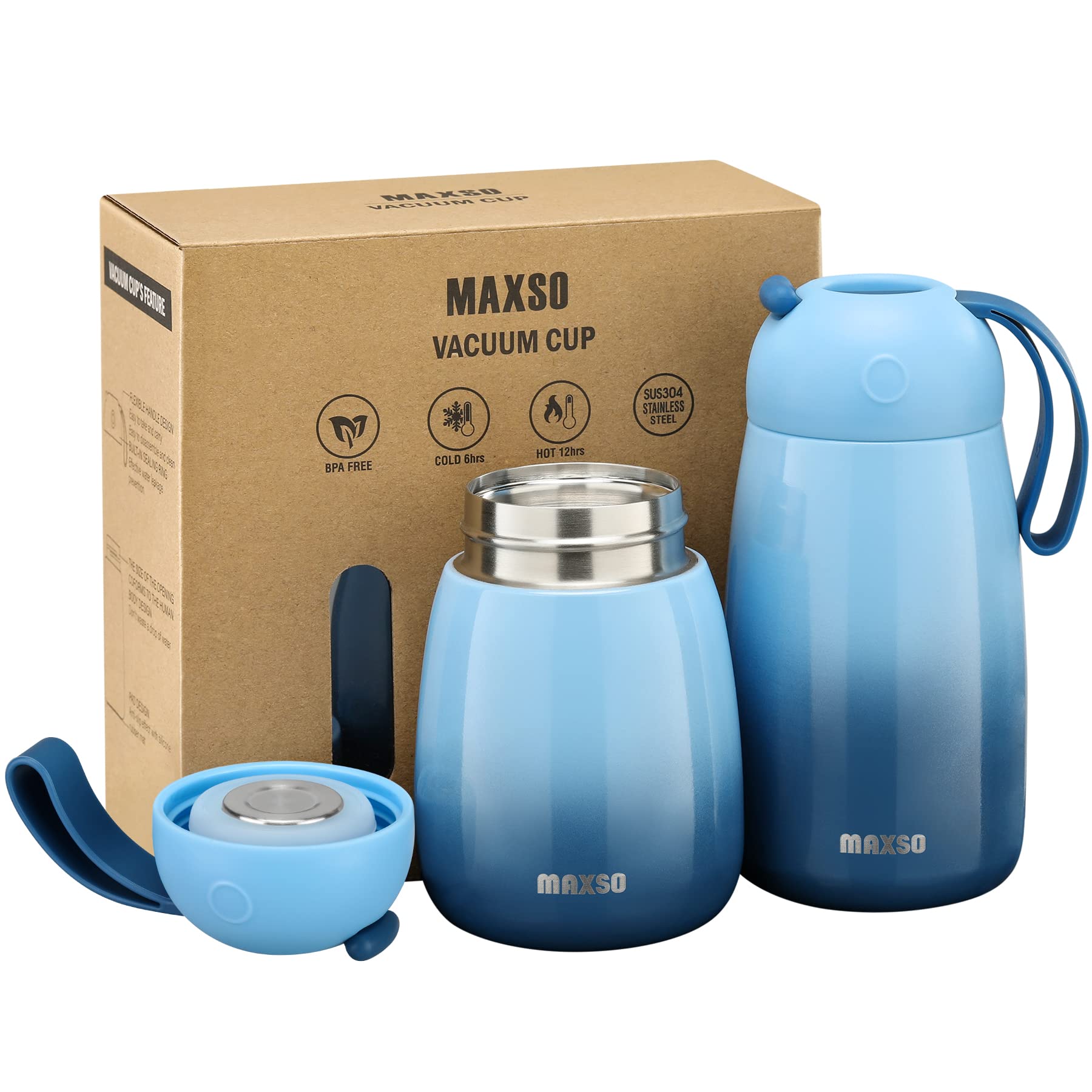 Thermos Food Jar for Hot Cold Food for Kids Adult, 10 &14 oz Set Cute  Soup Thermos Hot Food Containers for Lunch, Pack Insulated Food Jar - Main Image