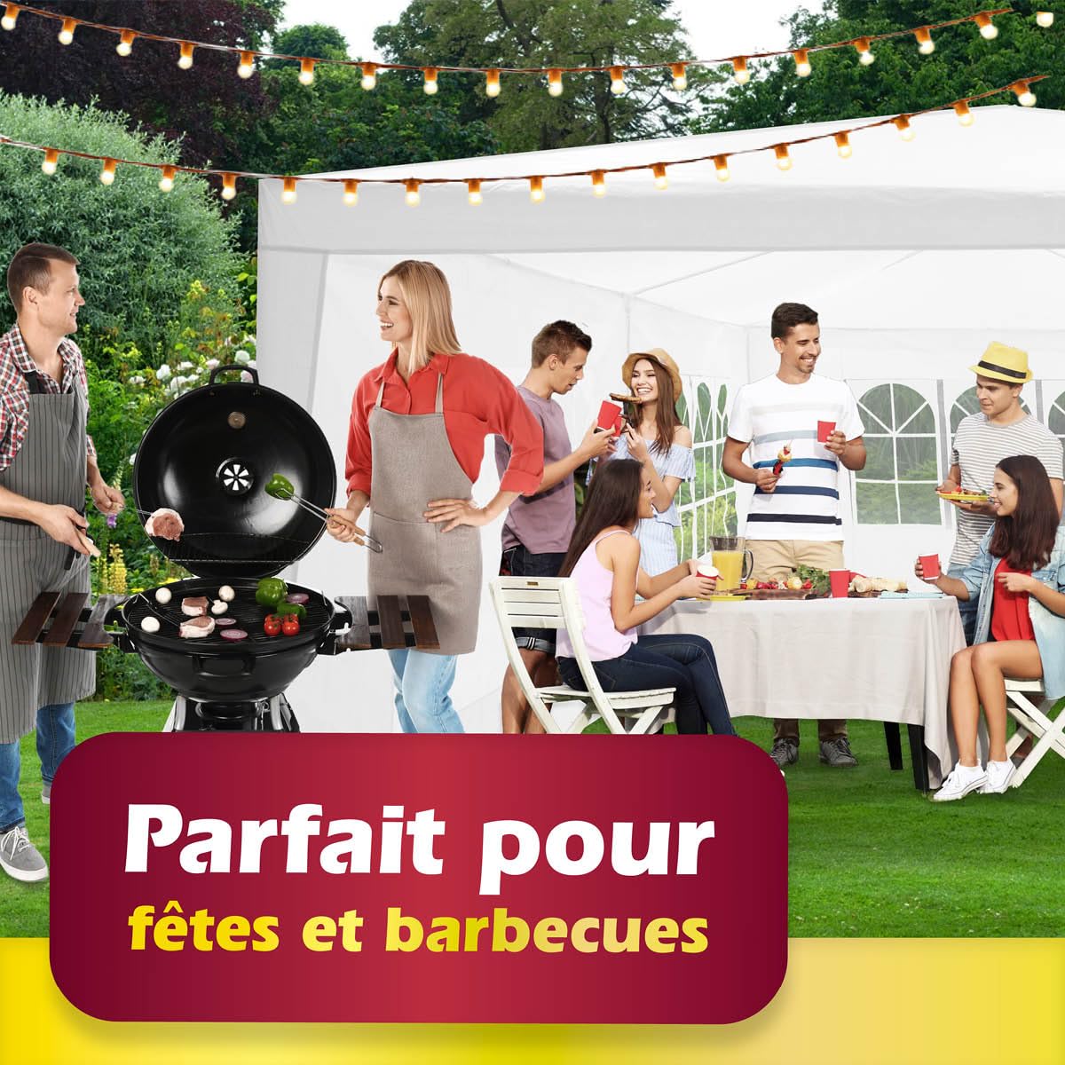 Tonnelle 3x6 Mètres – Barnum avec Parois Latérales – Chapiteau pour Jardin – Tente de Camping pour 70 Personnes – Blanc Étanche
