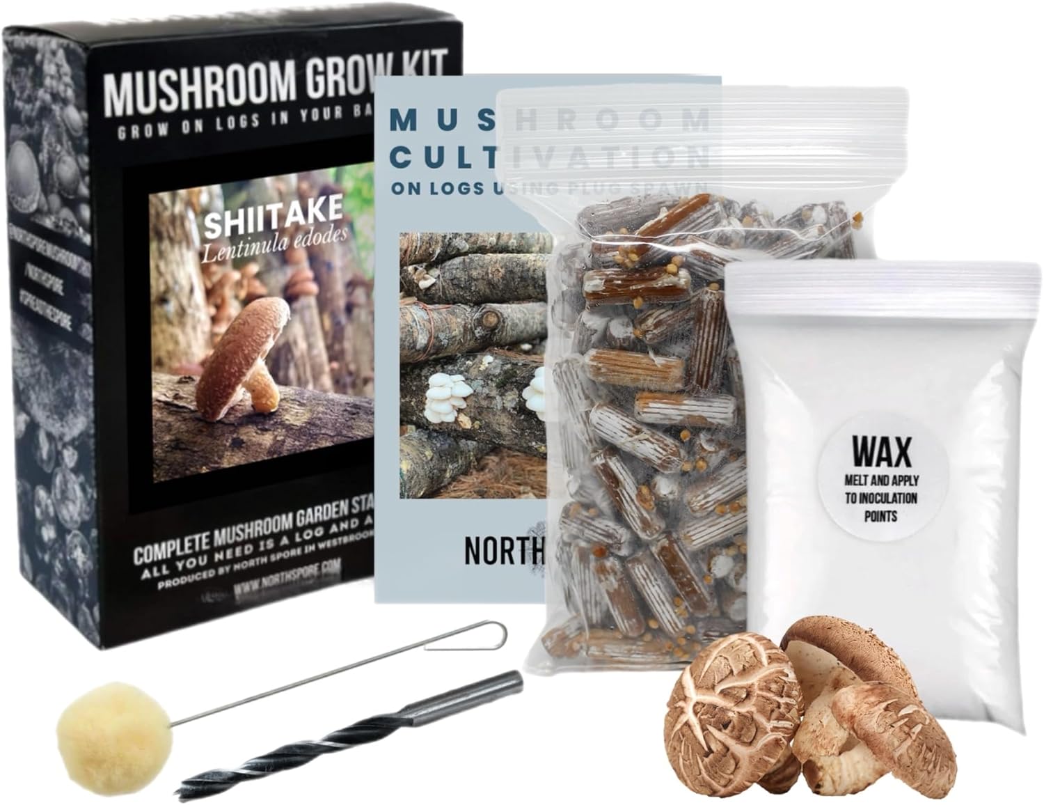 North Spore Organic Shiitake Log Growing Kit