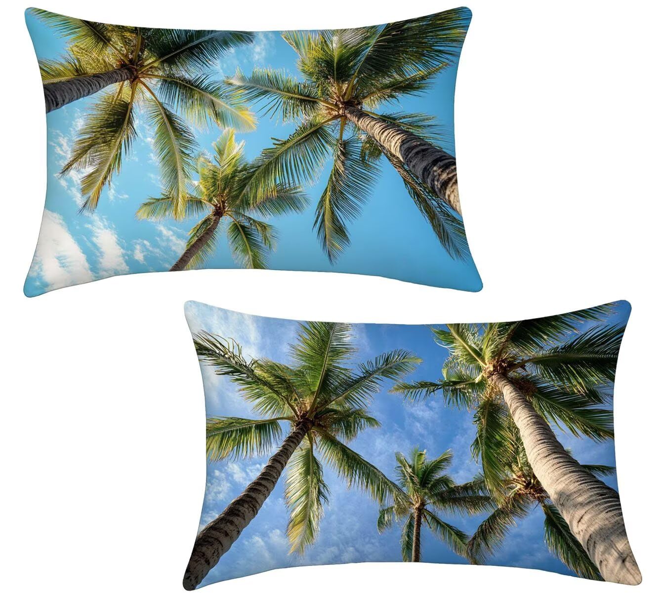 Housse Coussin 50x90 Lot de 2 Velours Coussin Canape Bleu v-536