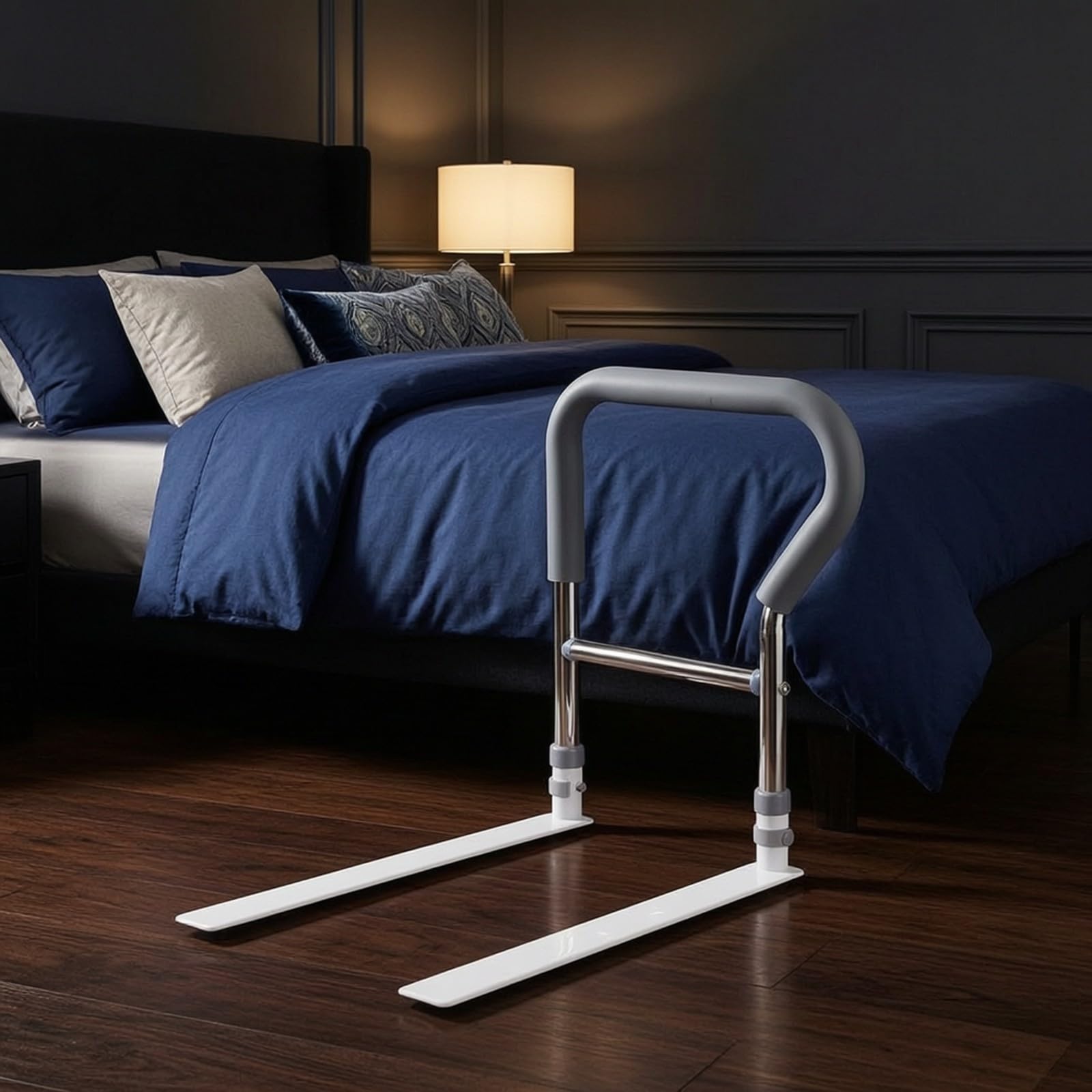 Stabil Aufstehhilfe mit Haltegriff | Montage ohne Bohren, ergonomisch, Bettgalgen mit Matratzenhalterung, für häusliche Pflege, Schlafzimmer, Senioren,